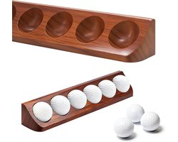 Houten Golfbal Display Casus voor 6 Standaard Maten - Wandmontage Golfbal Houder Set van 2