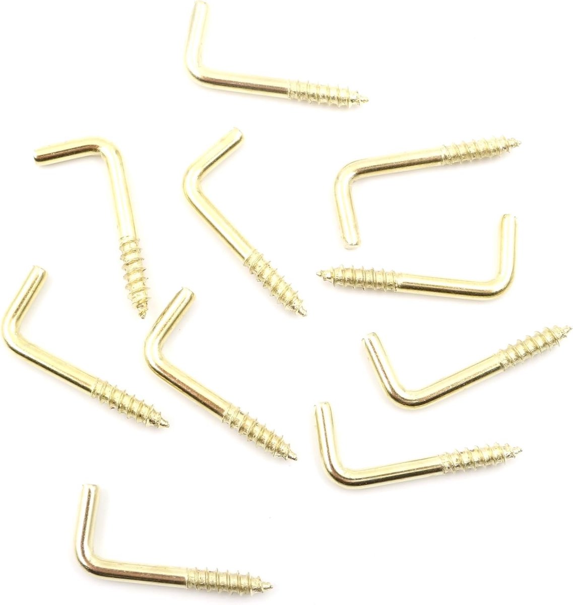 Dailygoods - Set van 10 Rechte Sleufhaken voor Bevestiging