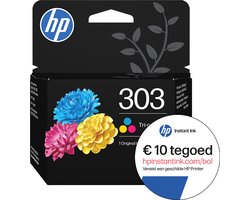 HP 303 - Inktcartridge - Origineel -Kleur + Instant Ink tegoed