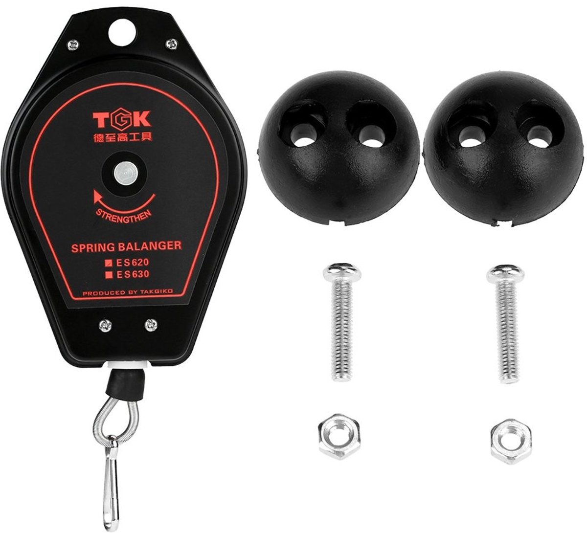ZEYNOMAX - Intrekbare Gereedschapshouder - Veerbalancering - Ideaal voor Montage - Zwart - Gereedschapshouder - Capaciteit 0,6 tot 2,0 kg - Voor pro...