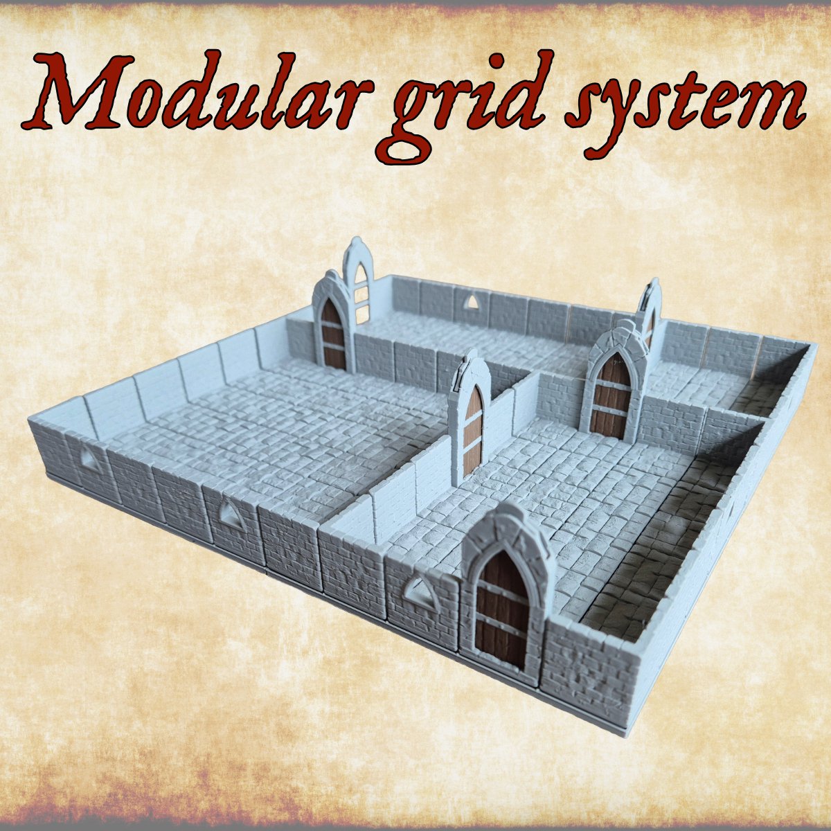 Top Tabletop Tools – Modulair Stenen Dungeon Terreinset | 128-Delig