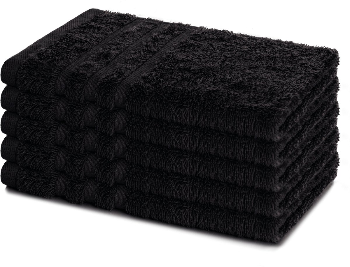 Lavea® Set van 5 Handdoeken 30×50 cm – 100% Katoen – Zacht & Absorberend – Gastendoekje – Voor Badkamer, Hotel & Spa - Premium Absorptie & Duurzaam – Turquoise