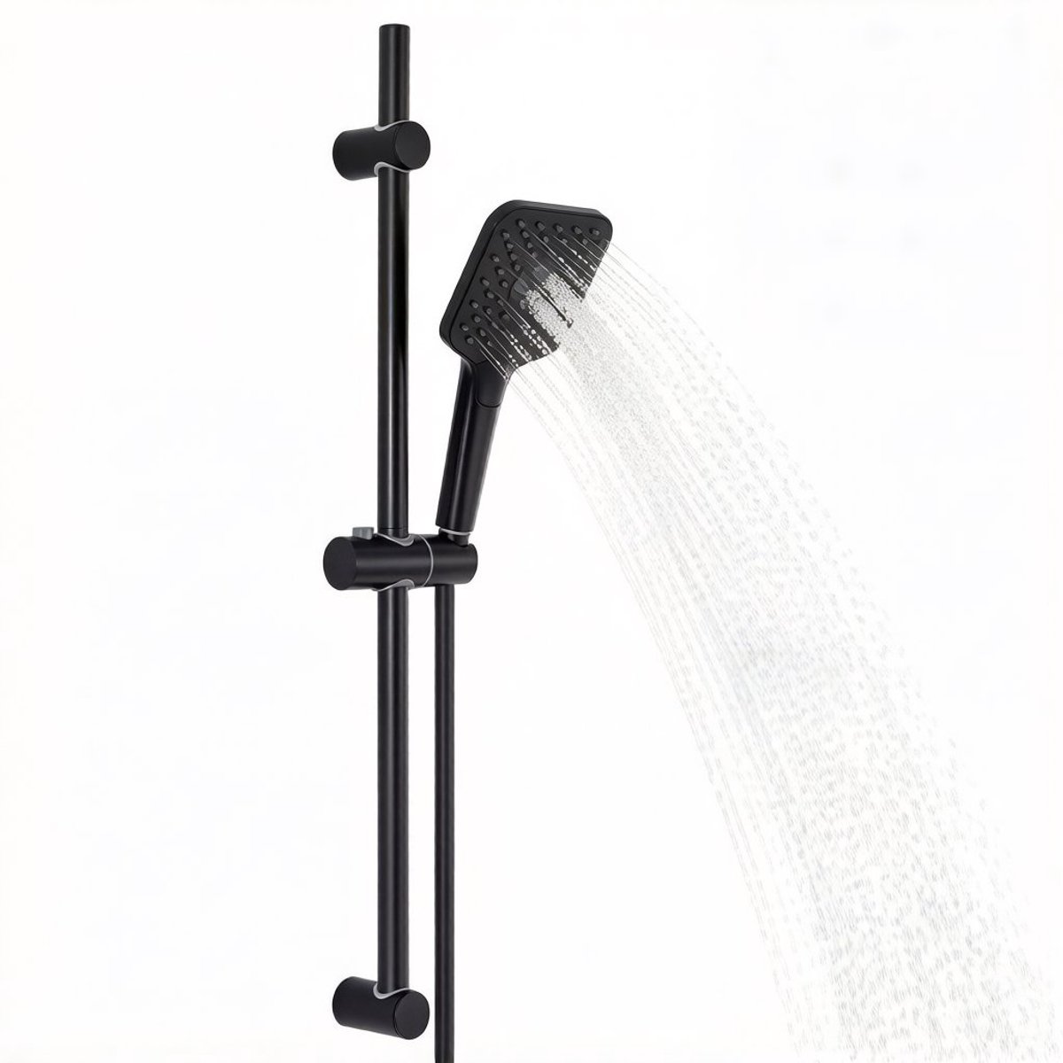 Auralum Max Doucheset met Handdouche - 70 cm Glijstang - XL Douchekop - 3 Standen - Doucheslang 150cm - Hoogte Verstelbaar Glijstangset - Waterbesparend - Zwart