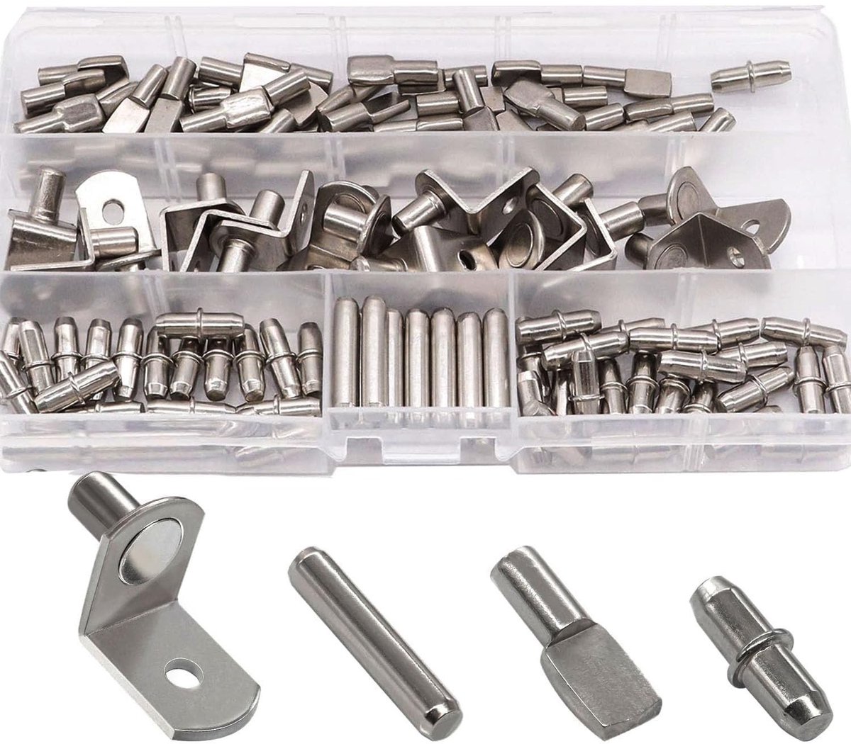 JHUBERS - 120pcs Plankpennen Set - 4 Stijlen voor 5mm & 6mm Planken