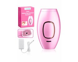 Ironridge® Laser Ontharingsapparaat - 999.99 Flitsen - IPL Laser Ontharing - Voor Elk Huid en Haartype - Epileerapparaat Dames & Heren - Permanente Ontharing - Voor Gevoelige Huid - Haarvrij - Inclusief Beschermbril en Scheermes - Roze