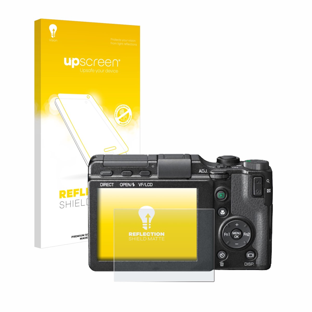 upscreen - Screenprotector voor Ricoh GXR - Folie Beschermfolie anti glare matte