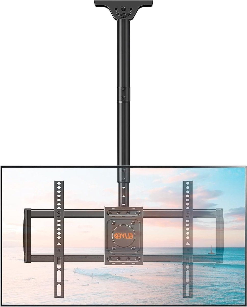 TV Ophangbeugel - Televisie Beugel Plafond - Ruimte Besparen - Universeel Verstelbaar - 37-75 inch - Zwart