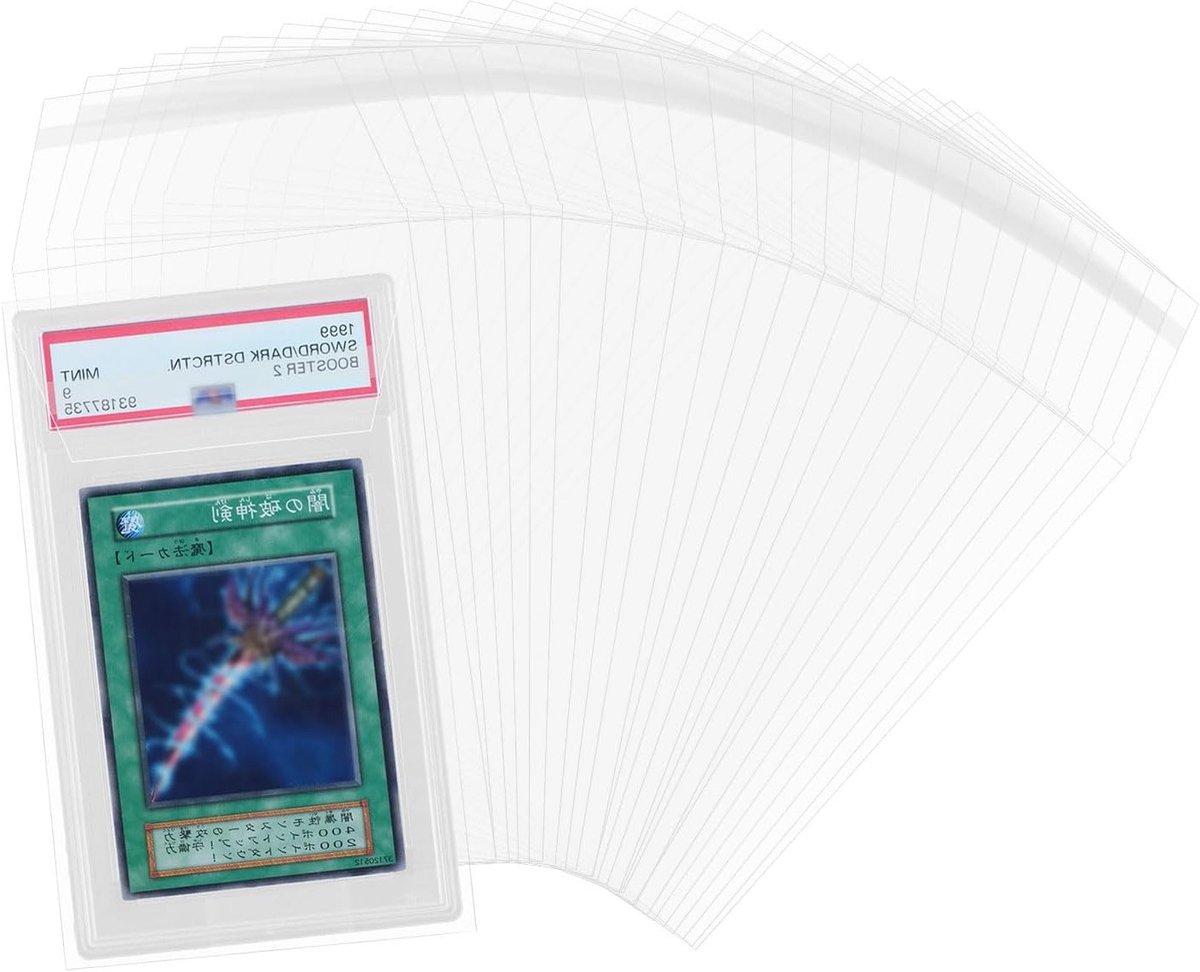 Set van 100 zachte kaarthoezen voor PSA, perfect voor het beschermen van verzamelkaarten en sportkaarten