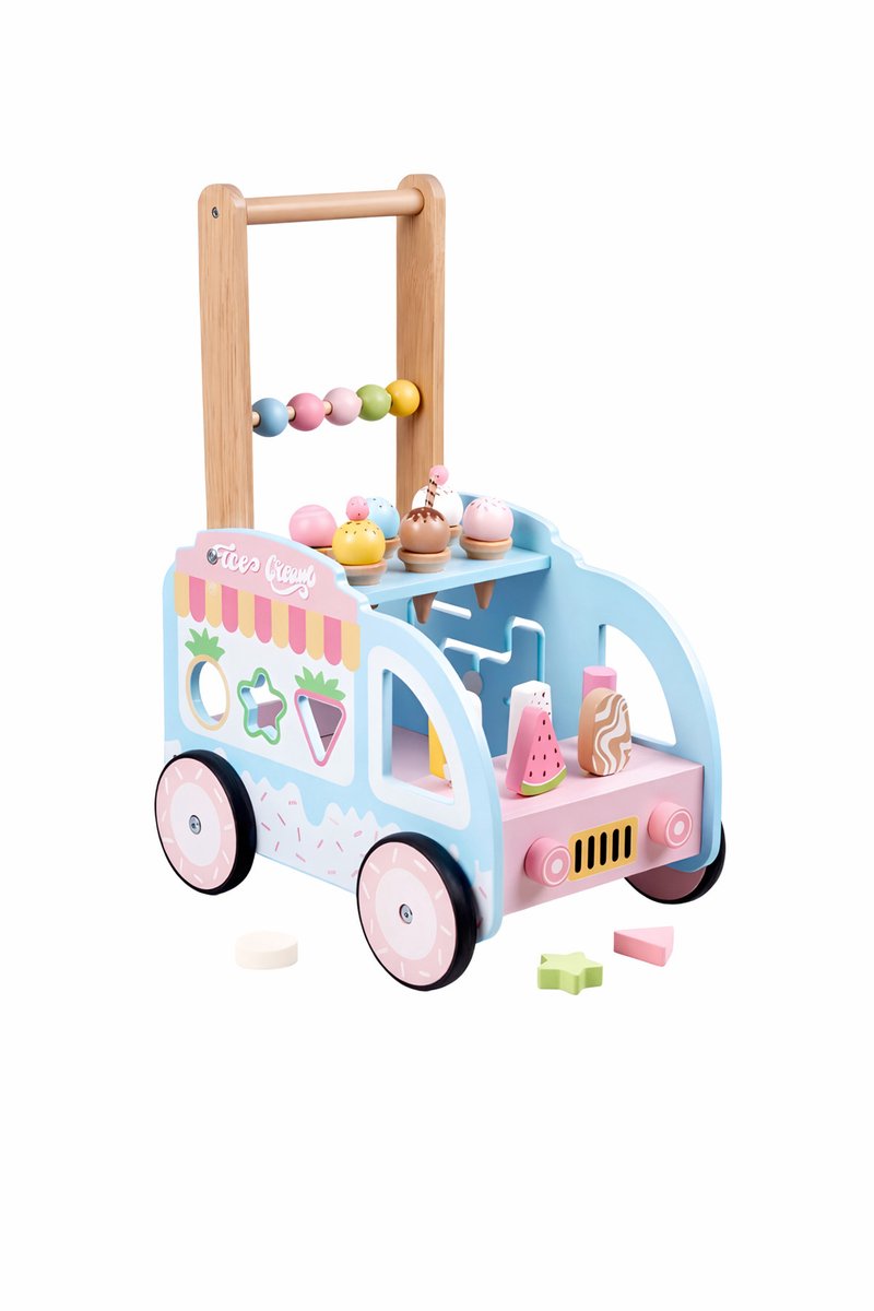 Loopwagen met Bouwblokken – Educatieve - ComfyKids - Activiteitencentrum voor Baby en Peuter – Loopkar Speelgoed