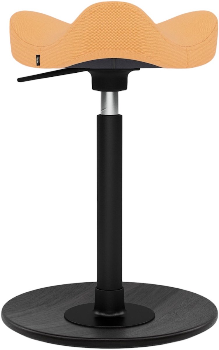 Varier Stokke Move Compact zadelkruk, Mandarijn/Zwart Revive - ergonomisch