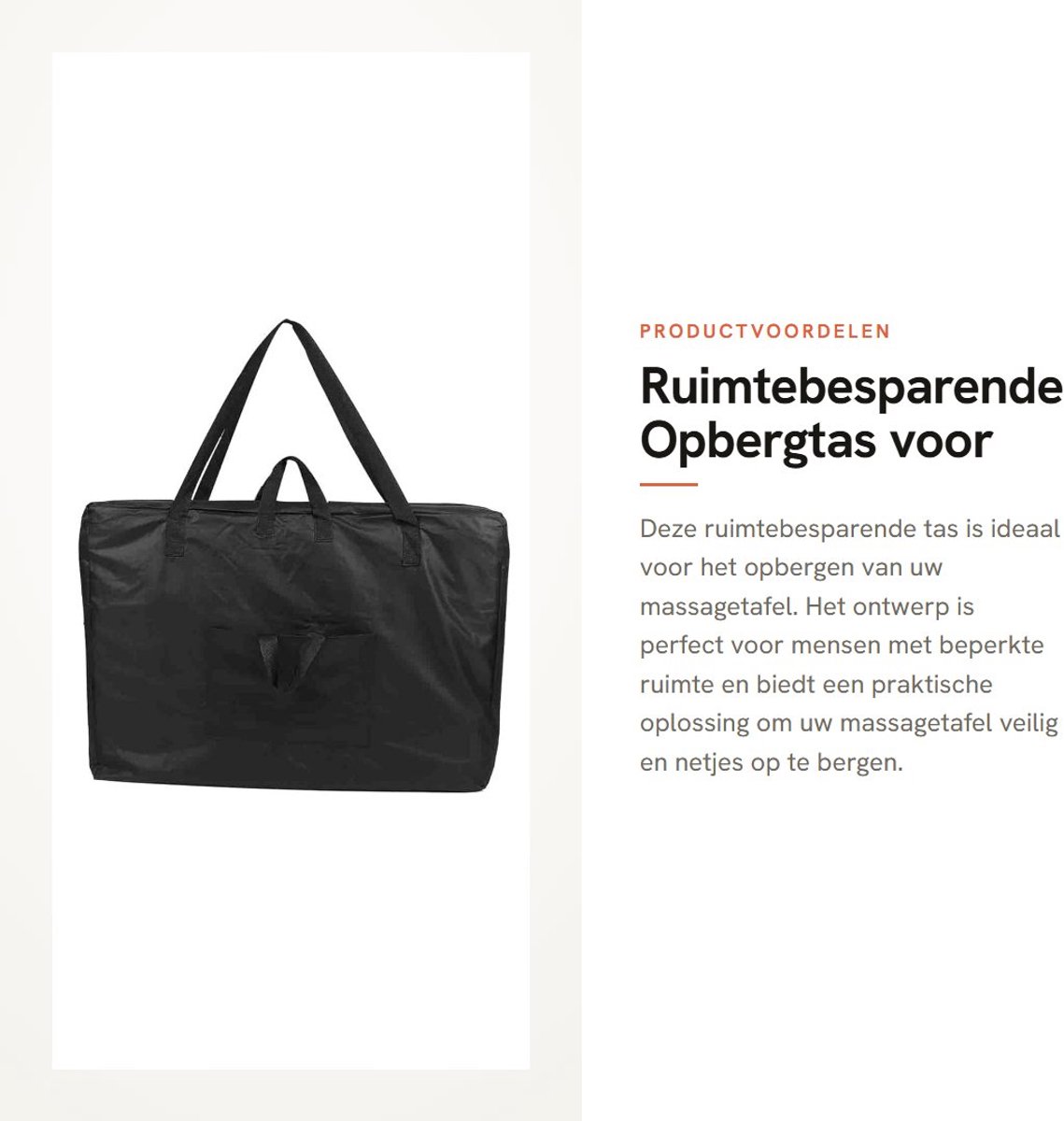 Dailygoods- Massagetas Ruimtebesparend - Opbergzak - Duurzaam Canvas - Ergonomische Schouderriem - Bescherming Massagetafel - Handig voor Kleine Ruimtes - Opbergtas