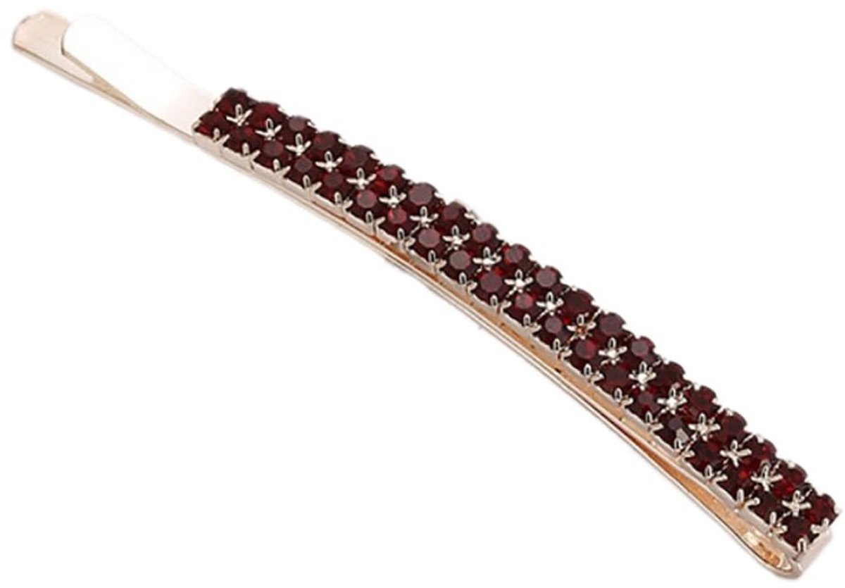 Dailygoods- Haarspelden 4 Stuks - Strass Haarspelden - Metalen Haarklemmen - Glanzende Haaraccessoires - Bruiloft - Afmetingen 6x0,5 cm - Haarklem