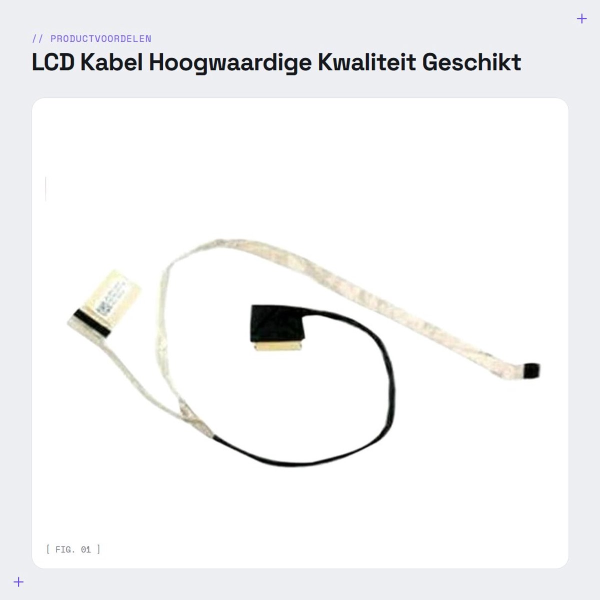 Dailygoods LCD Kabel - Hoogwaardige Kwaliteit - Geschikt voor HP ProBook 450 451 455 G5 - Type X8C - Artikelnummer DD0X8CLC311