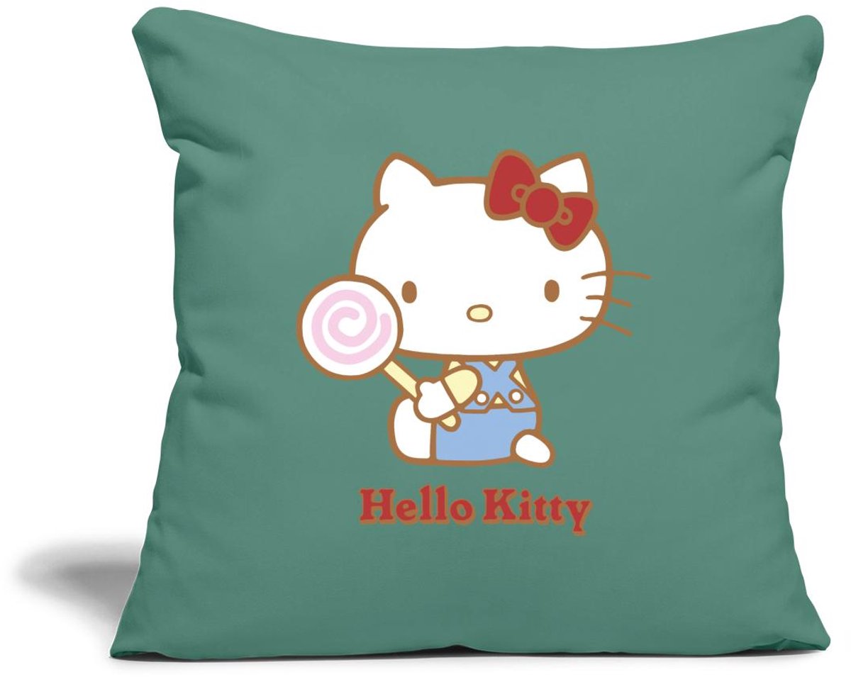 Hello Kitty Met Een Lollipop Sierkussenhoes, 45 x 45 cm