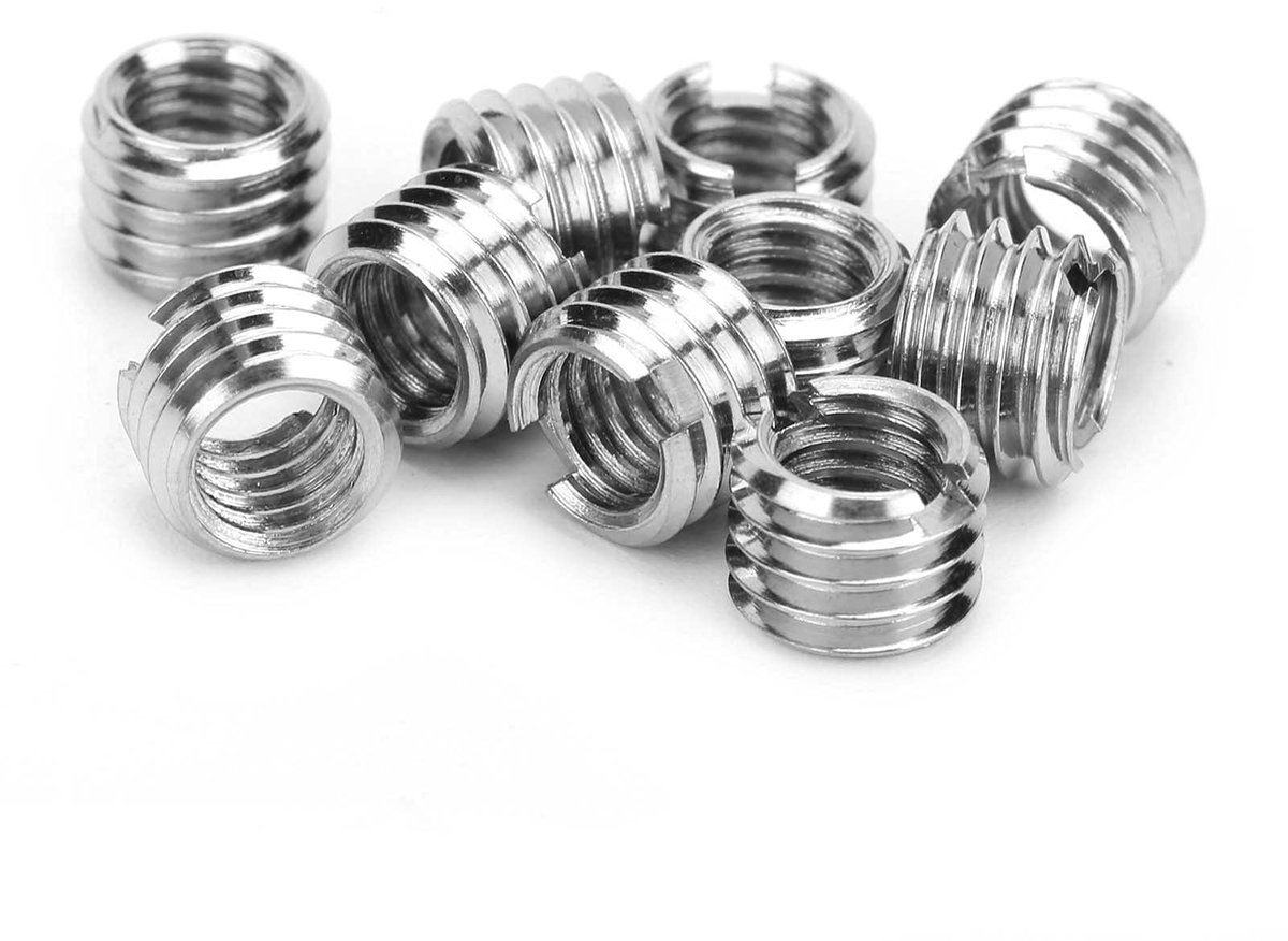 Dailygoods- Schroefdraadinzetstukken M6 x 1 - M8 x 1,25 - 10 Stuks - Roestvrij Staal - Schroefdraadreparatie - Duurzaam - Corrosiebestendig - Draadmoeren