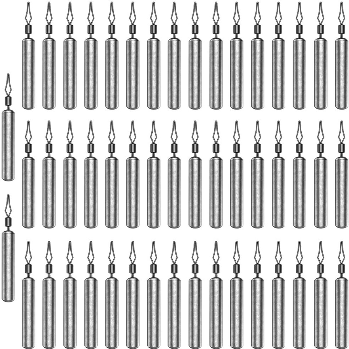 Dailygoods - 50 Stuks Dropshot Lood Cilindergewichten voor Zeevissen