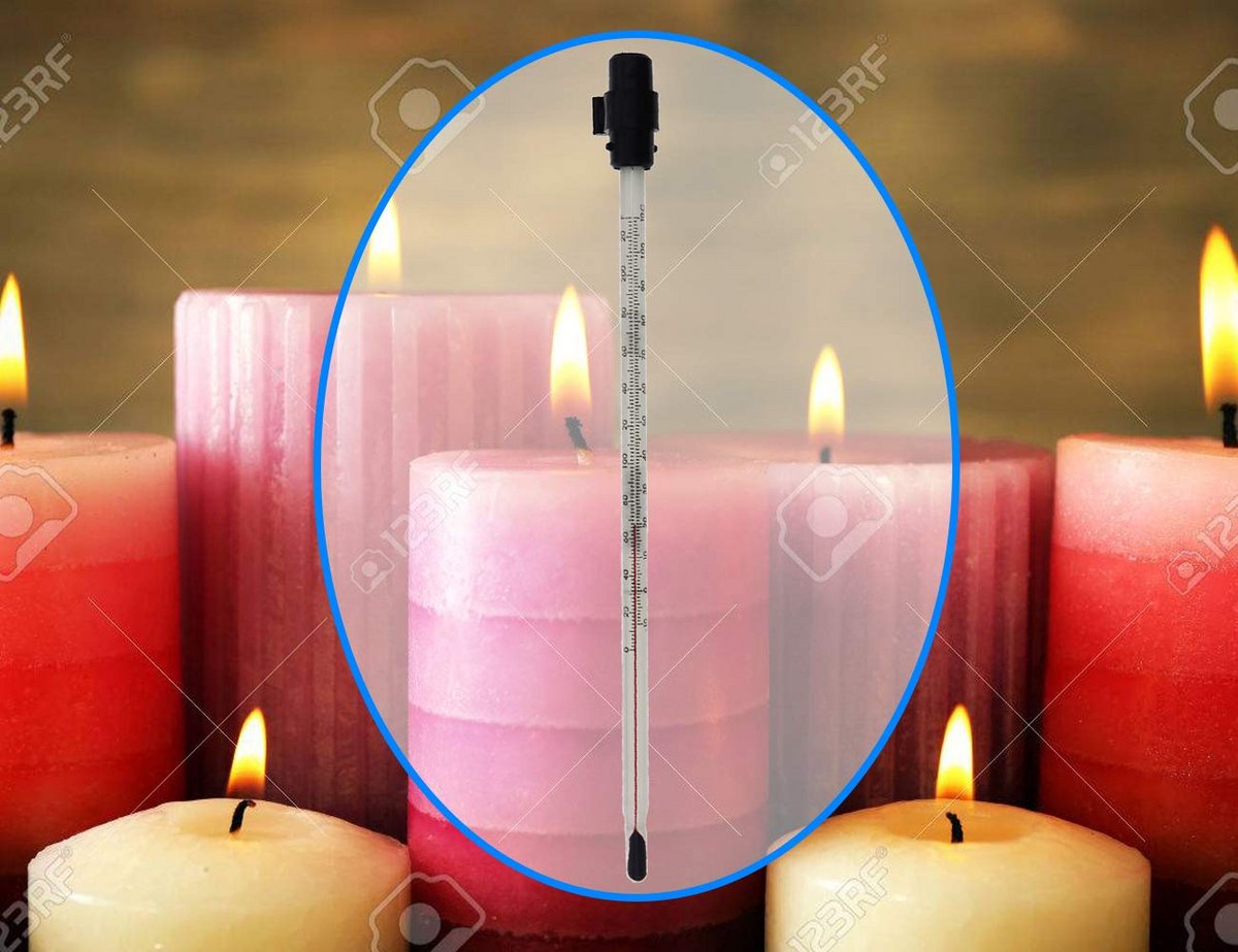 Wax Thermometer - Smeltmeter Kaarsen - Kaarsen Maken - 200mm Lengte - Niet gespecificeerd - Zilverkleurig