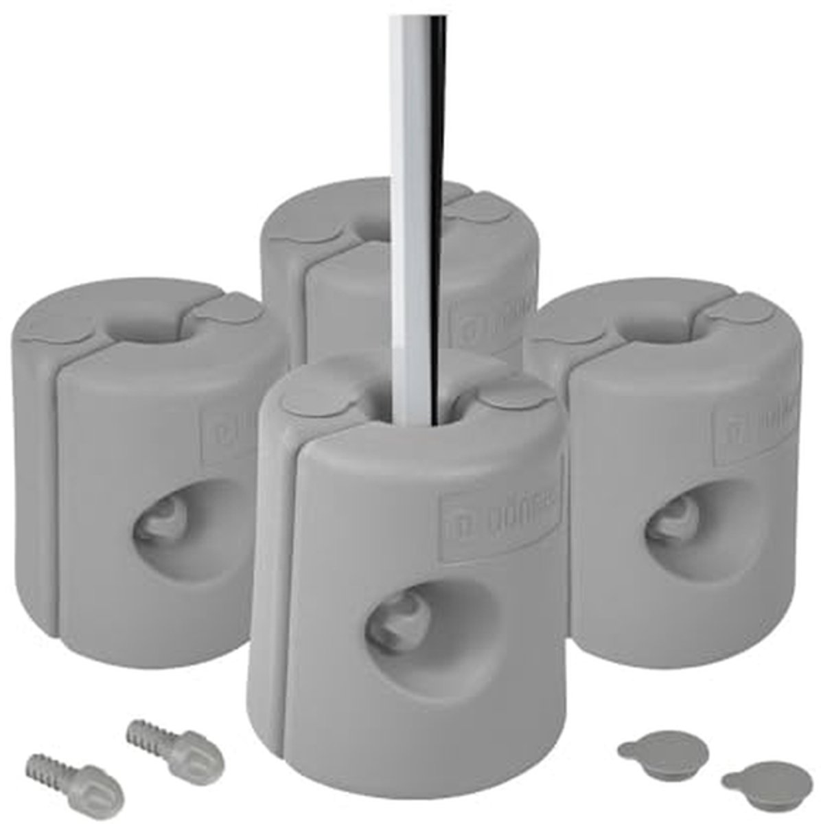 Paviljoenpoten Set - Tentvoeten Stabilisatoren - Extra Stevigheid - Vulbaar met Zand - 4 Stuks - Grijs