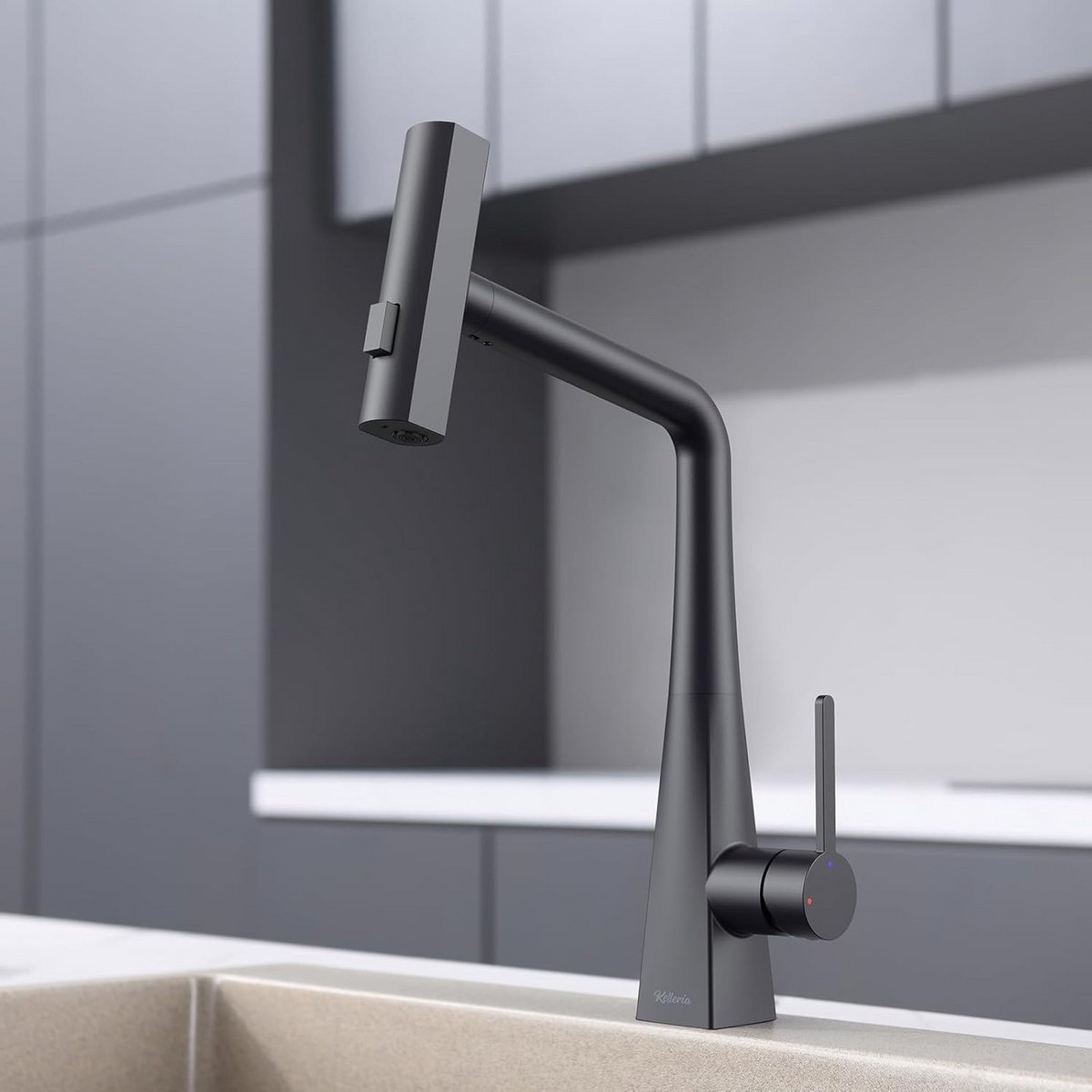 Keukenkraan uittrekbaar - Spoelbak armatuur - Hygiënisch werken - Koudstart functie - 3 wa
