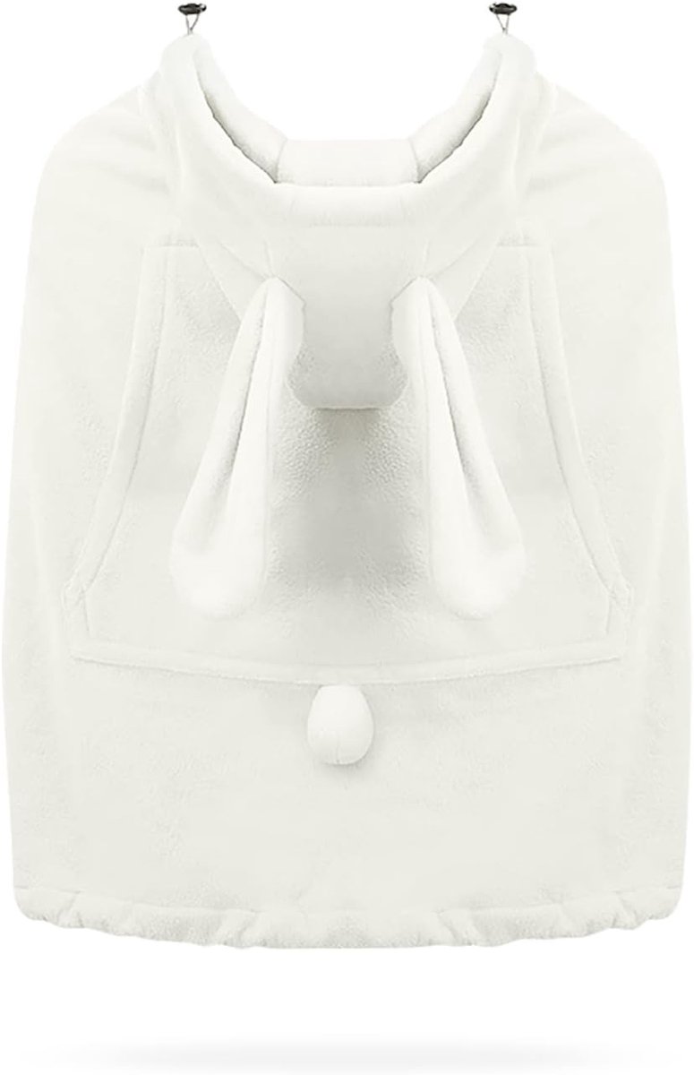 Babydraagzak - Babyhoes - Warm en droog - Met afneembare capuchon - 32x28x11 cm - Wit