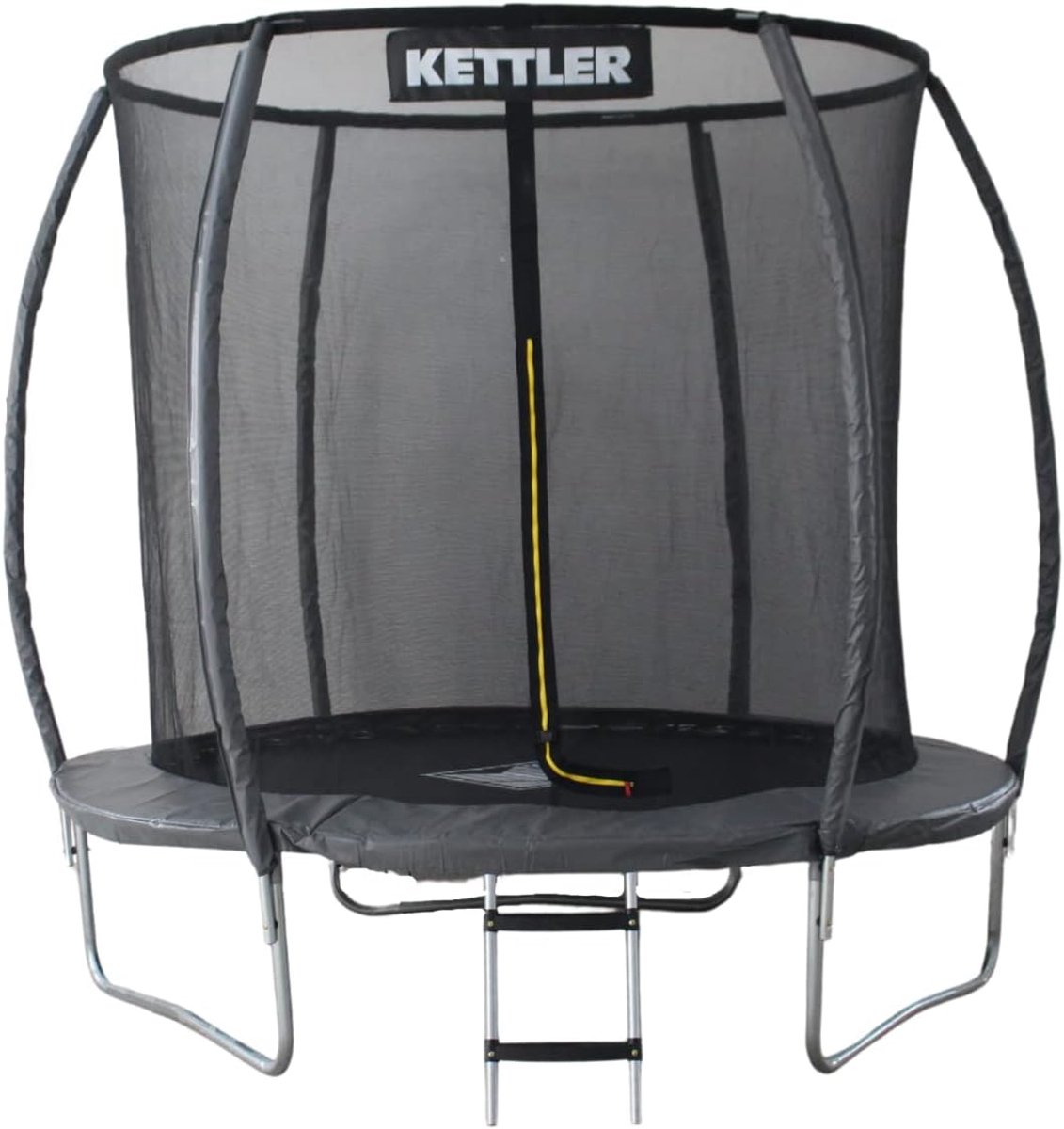 Outdoor trampoline - Springkussen tuin - Buiten sporten - Veiligheidsnet inclusief - 244 cm - Grijs