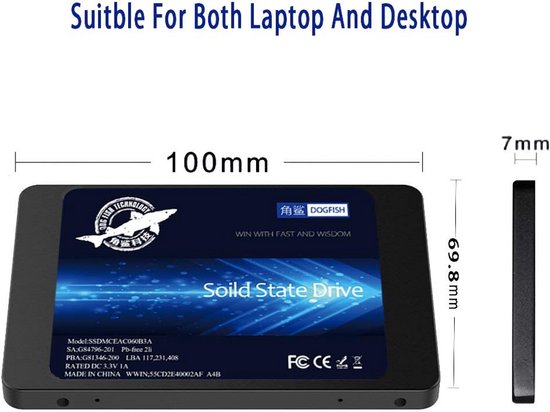 Interne SSD - Solid State Drive - Sneller Computer Gebruik - Hoge Stabiliteit - 120 GB - Zwart — afbeelding 5