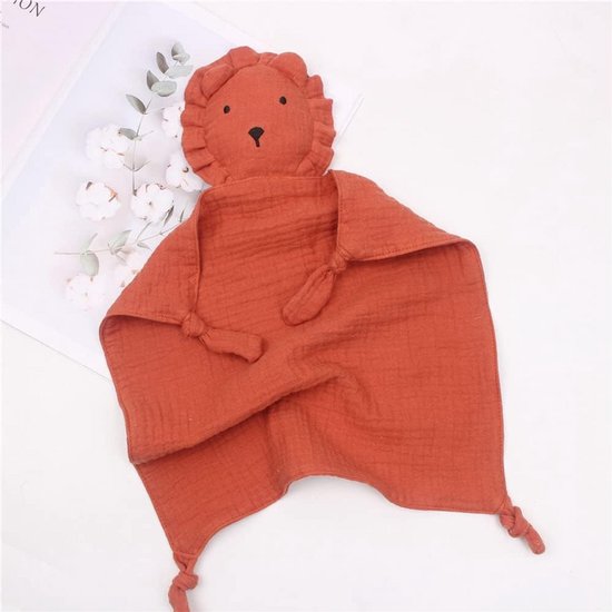 Knuffeldoek met Panda - Baby Knuffel - Baby Comfort - Dubbele Laag Mousseline - 30 x 30 cm - Lila — afbeelding 4