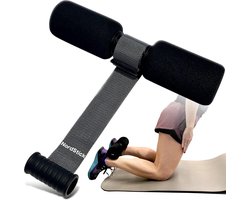 Hamstring Curl Strap - Been Trainer - Krachttraining Thuis - Snelle Installatie - One Size - Zwart Grijs
