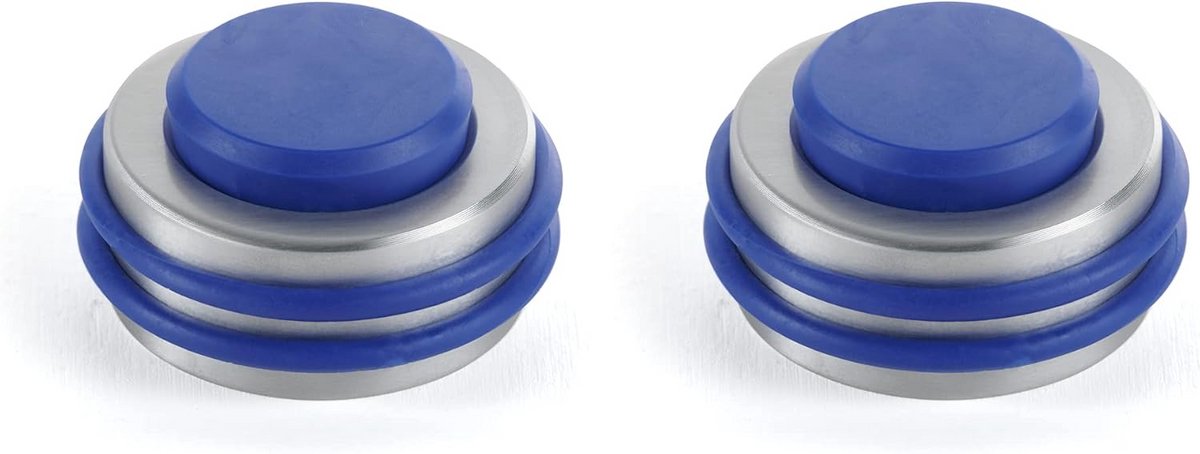 Deurstopper - Muur en vloerbeschermer - Muren beschermen - Dubbele bevestiging - Groot formaat - Blauw