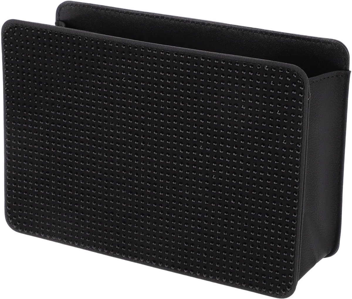 Dailygoods- Afvalemmer Inklapbaar - Autoafvalemmer 20 x 7 x 14 cm - Zwart Kunstleer - Geschikt voor SUV's en Minivans - Eenvoudige Installatie - Vuilnisbak