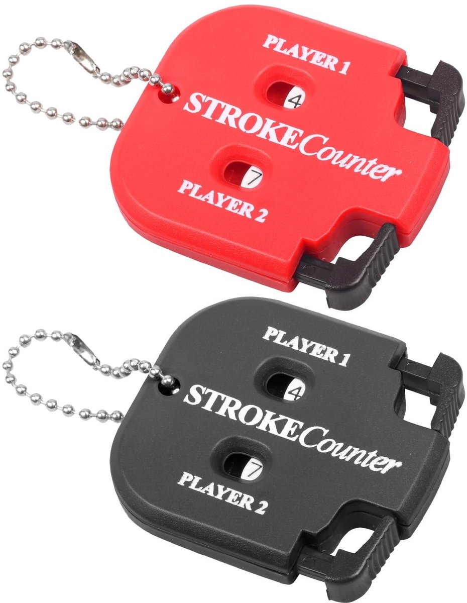Dailygoods- Puntenteller 2 stuks - Golfpuntenteller - Draagbare Teller - Handmatige Teller - Vierkante Puntenteller - Duurzaam ABS-kunststof - Afmetingen 4,9 x 5,5 cm - Golfscoreteller