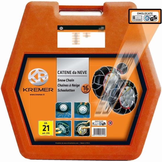 Sneeuwkettingen - Wielkettingen - Veilig Rijden - Handmatig Spansysteem - 16 mm - Zilver