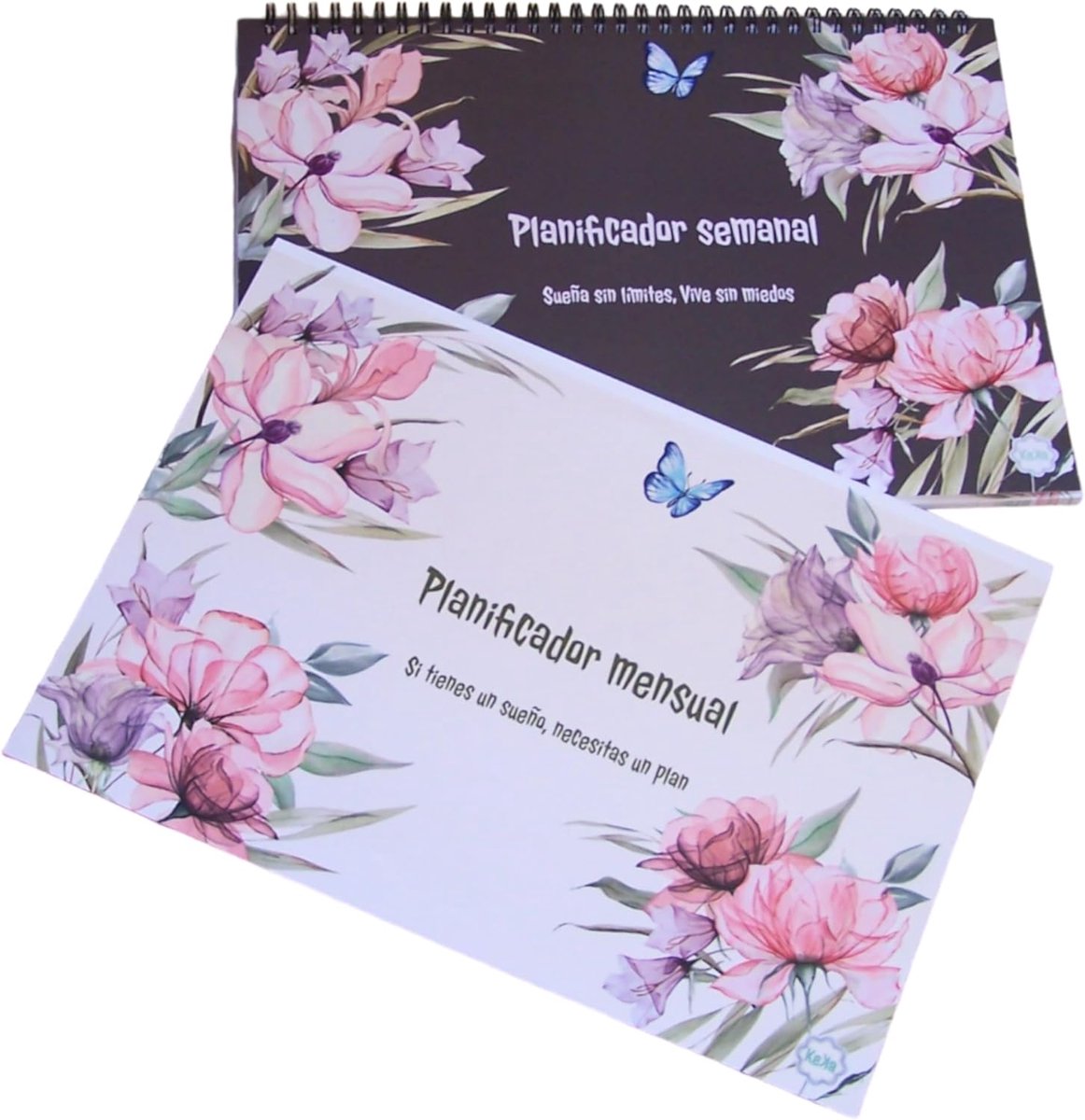Week en Maandplanner - Agenda Organizer - Productief Blijven - Ongedateerd Twee Jaar - A4 - Wit Zwart