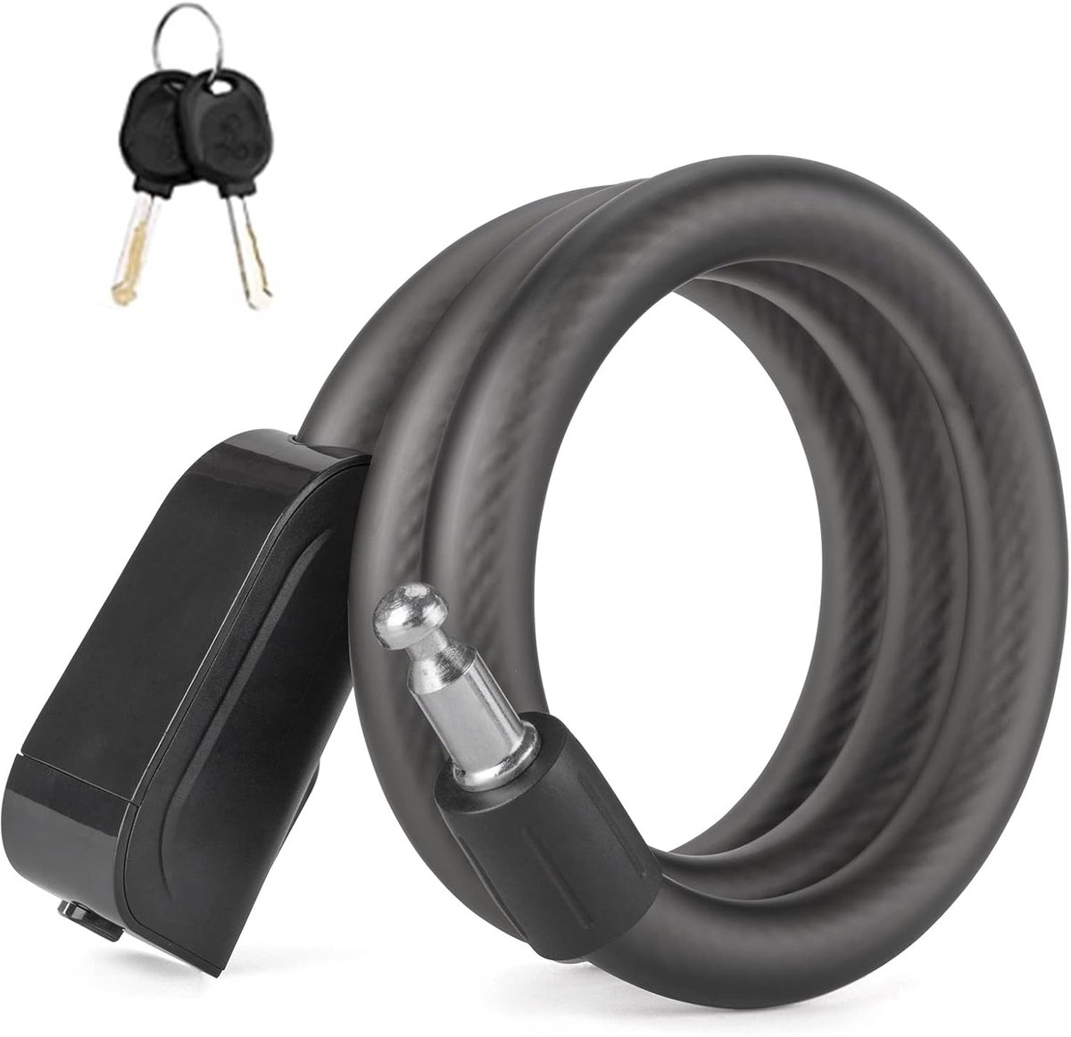 Fiets Kabel Diefstalbeveiliging - Veiligheidsslot - Fiets Beveiligen - Snijbestendige PVC - 110 cm - Zwart