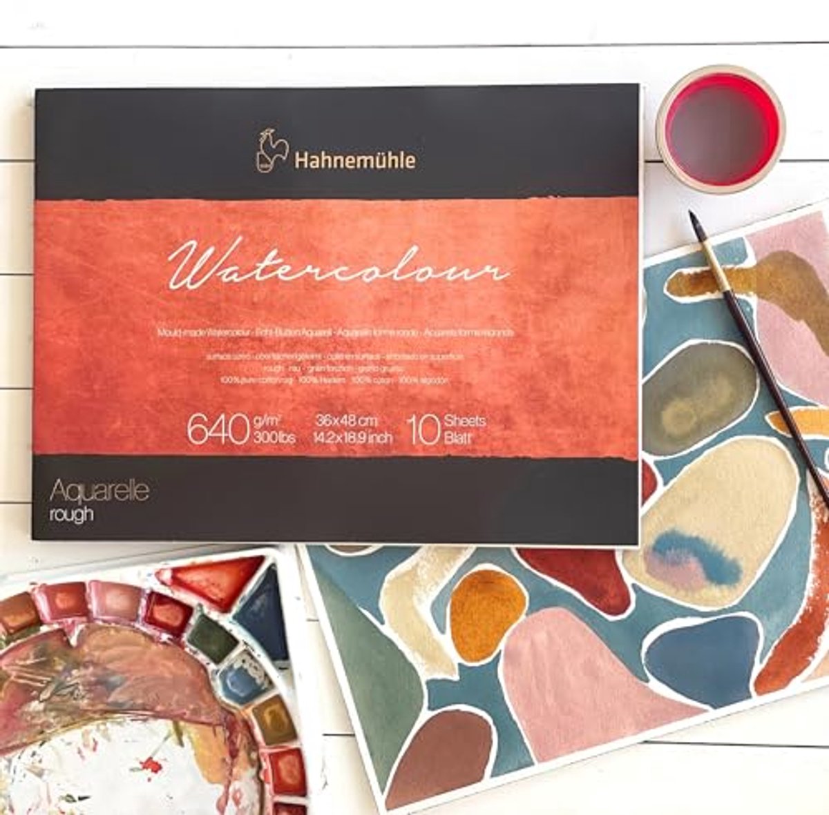 Aquarel Papier - Tekenen Blok - Schilderen met Water - 100% Katoen - 24x32cm 10 Vellen - Wit