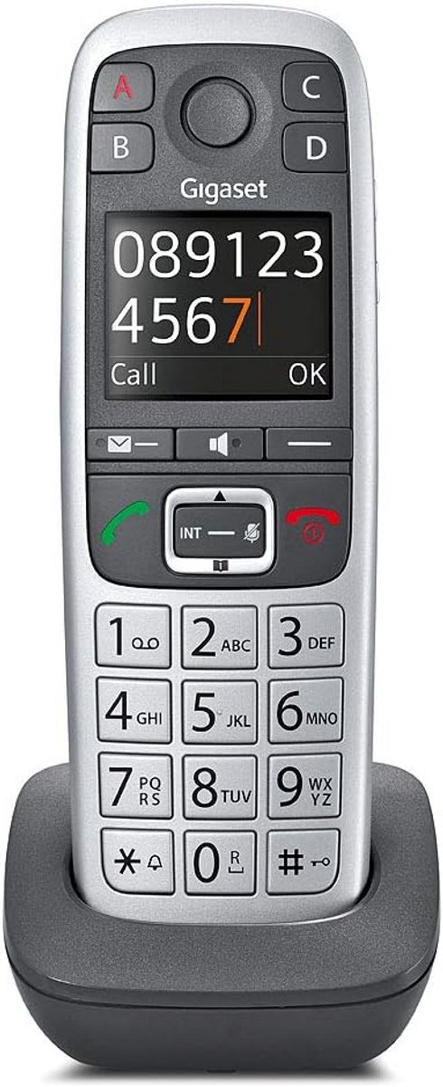 Draadloze Telefoon - Senioren Telefoon - Eenvoudig Bellen - SOS Noodknop - Groot Display - Grijs