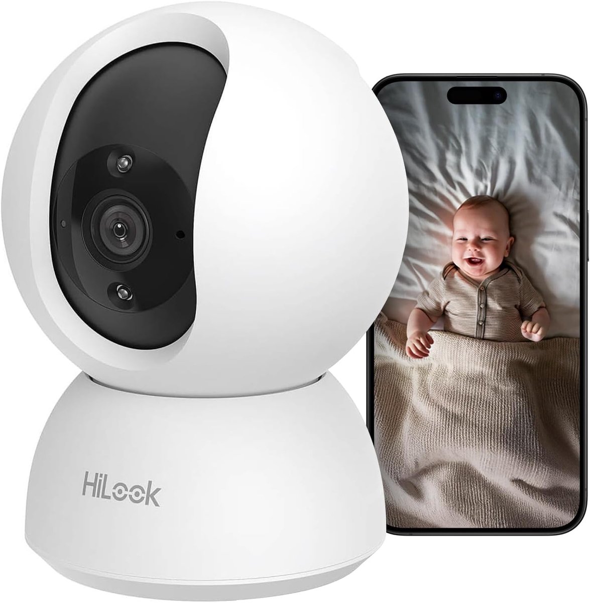 Binnencamera - WLAN camera - Huisbewaking - 2MP Full HD - 10m nachtzicht - Wit