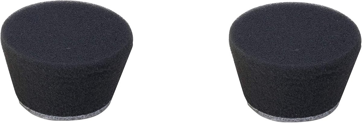 Polijstspons Zacht - Schuim Spons - Lak Behandelen - Klittenband Bevestiging - 30 mm Diameter - Zwart