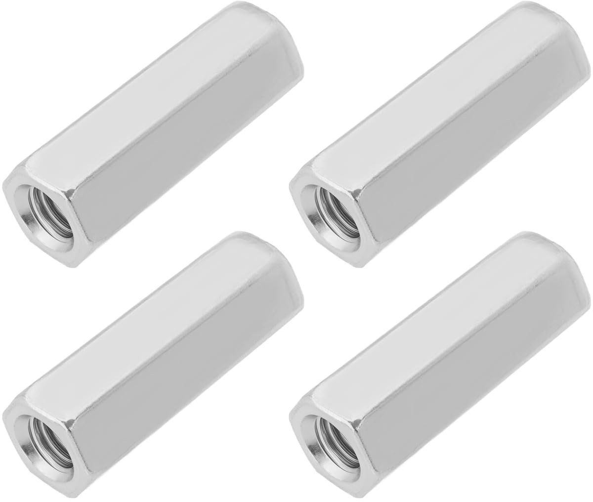 Dailygoods- Spanschroef M10 - 4 stuks - 50 mm lang - Roestvrij Staal - Hex Moer - Voor Communicatie Apparatuur
