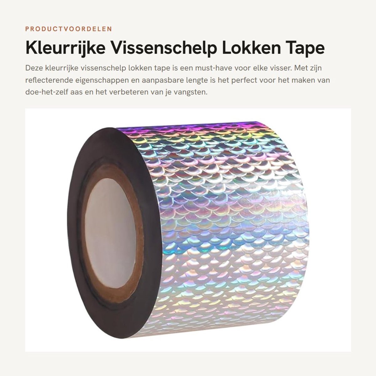 Dailygoods- Vissenloktape Imitatie Visschaalfolie - Reflecterende Foliefilm - Hete Stempeltechnologie - Doe-het-zelf Aas - Geschikt voor Visliefhebbers - Kleurige Decoratie