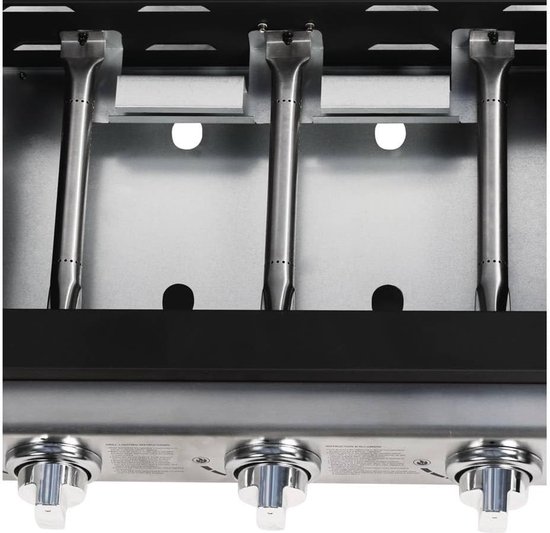 Plancha Gas Grill - Buitenkeuken Plaat - Buiten Koken - 3 Krachtige Branders - 59 x 55 x 23 cm — afbeelding 3