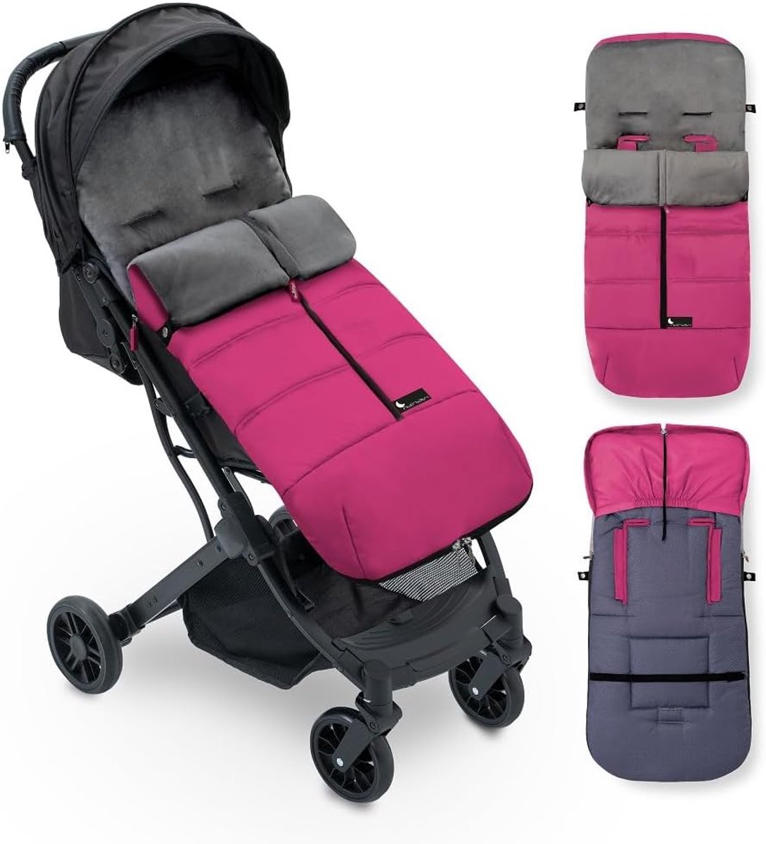 Universele Voetenzak - Baby Slaapzak - Wandelwagen Comfort - Waterdicht & Ademend - Verstelbaar - Magenta