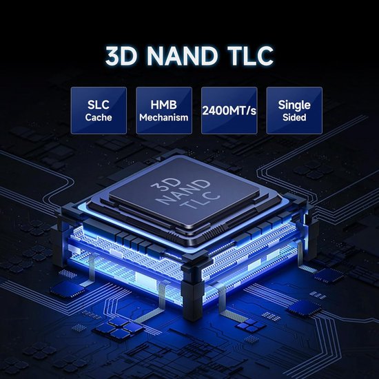 Interne SSD - Solid State Drive - Sneller Laden - PCIe 4.0 Technologie - 4 TB - Zwart — afbeelding 3