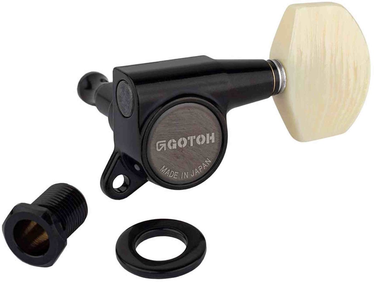 Gotoh GTH14020 SG381 stemmechanieken met Magnum Lock and M01 knoppen, 3L3R, zwart