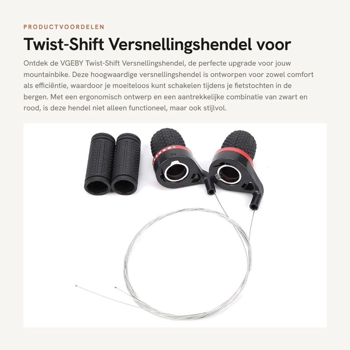 Dailygoods- Fietscontroller - Versnellingsbak - Remhendel - Mountainbike - Antislip - Hoogwaardige rubber - Comfortabel ontwerp - Versnellingshendel