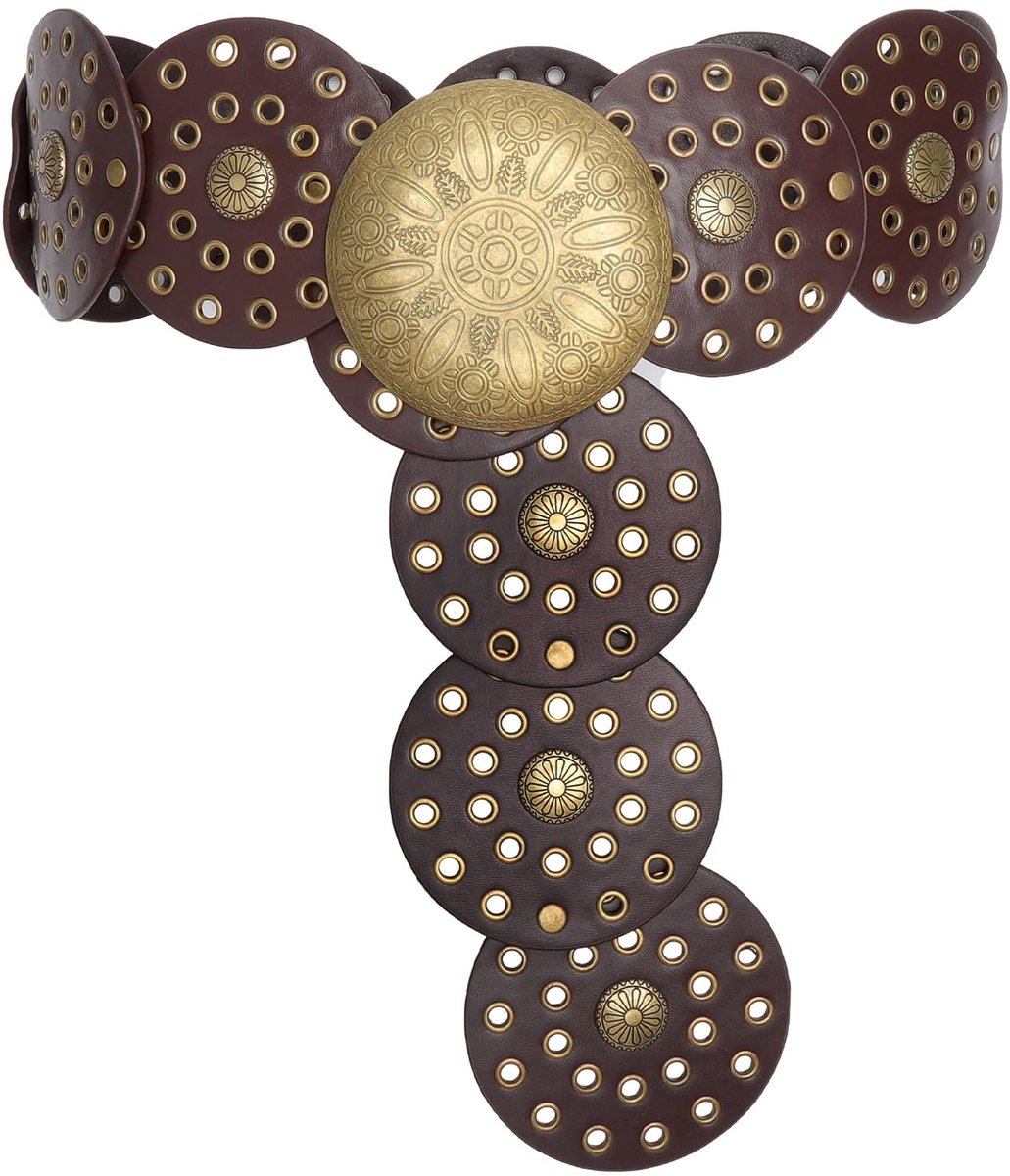 Dailygoods- Tailleriem Vintage - Holle Ronde Riem - Brede Riem - Boho Riem - Riem voor Jurken/Rokken - 1 Stuk