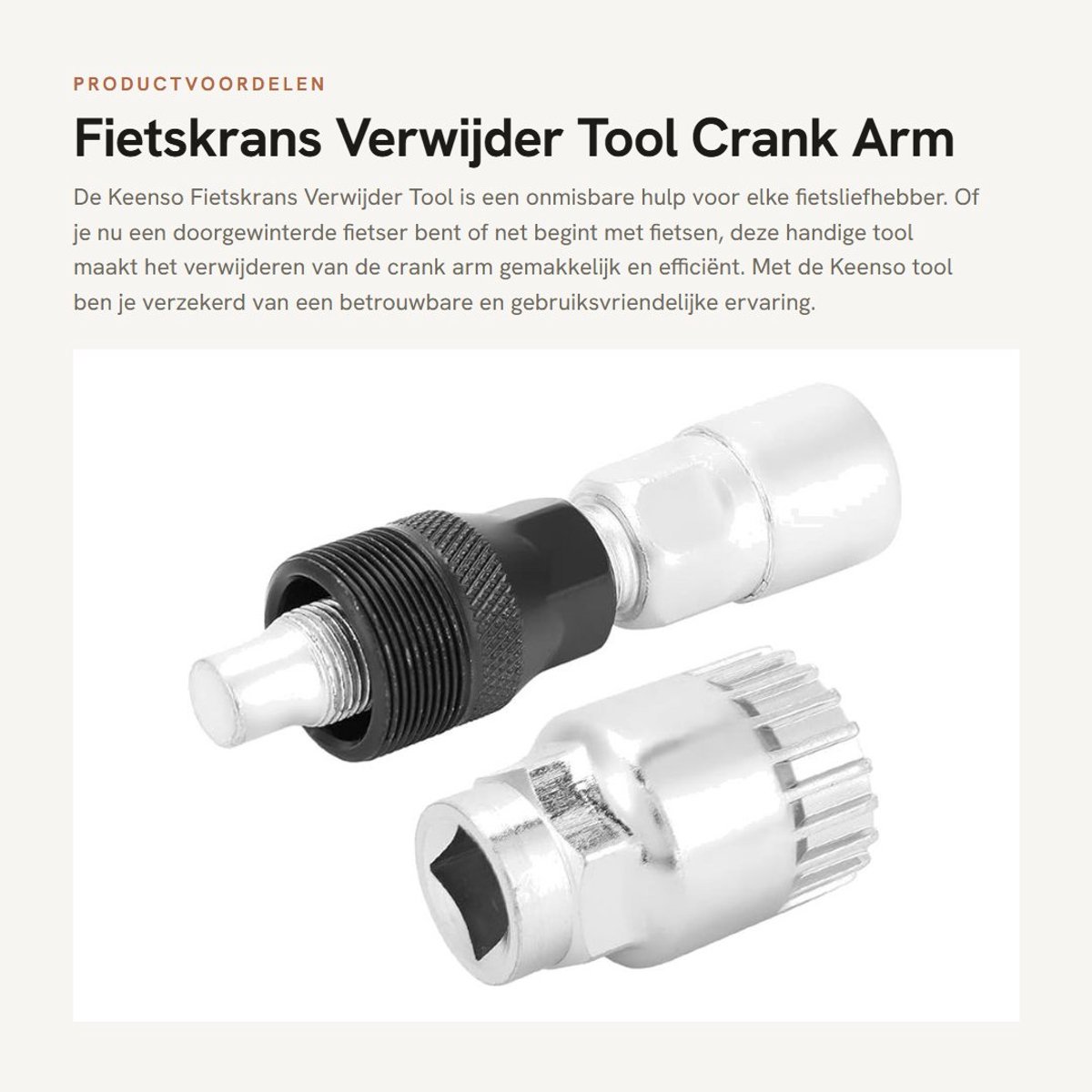 Dailygoods- Kettingpons - Fietsgereedschap - Fietsgereedschapsset - Gereedschapskoffer - Verstelbaar - Geschikt voor vierkante en gekartelde trapas