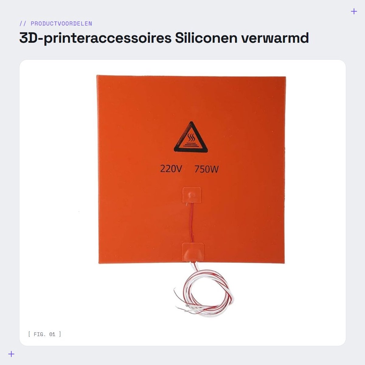 Dailygoods- Verwarmingskussen 220V 750W - Siliconen - Hoge thermische efficiëntie - Zelfklevend - Snelle verwarmingssnelheid - Lange levensduur - Verwarmingsmat