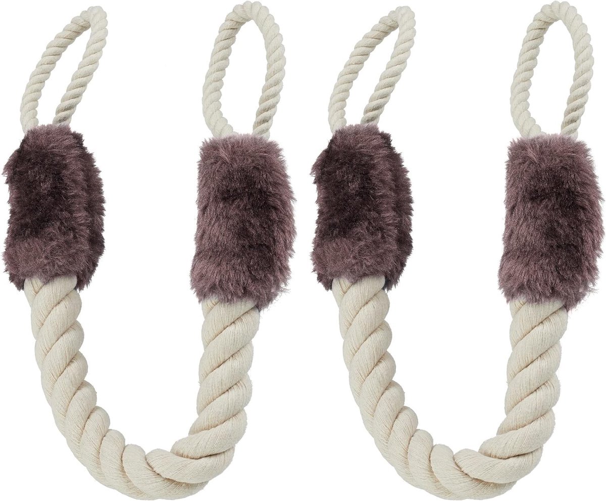 Dailygoods- Deurkoord Klembeveiliging - Deurstopper - Vingerbescherming - 2 Stuks - Geschikt voor Kinderen en Huisdieren - 60 cm (Katoen) - Deurbeschermer