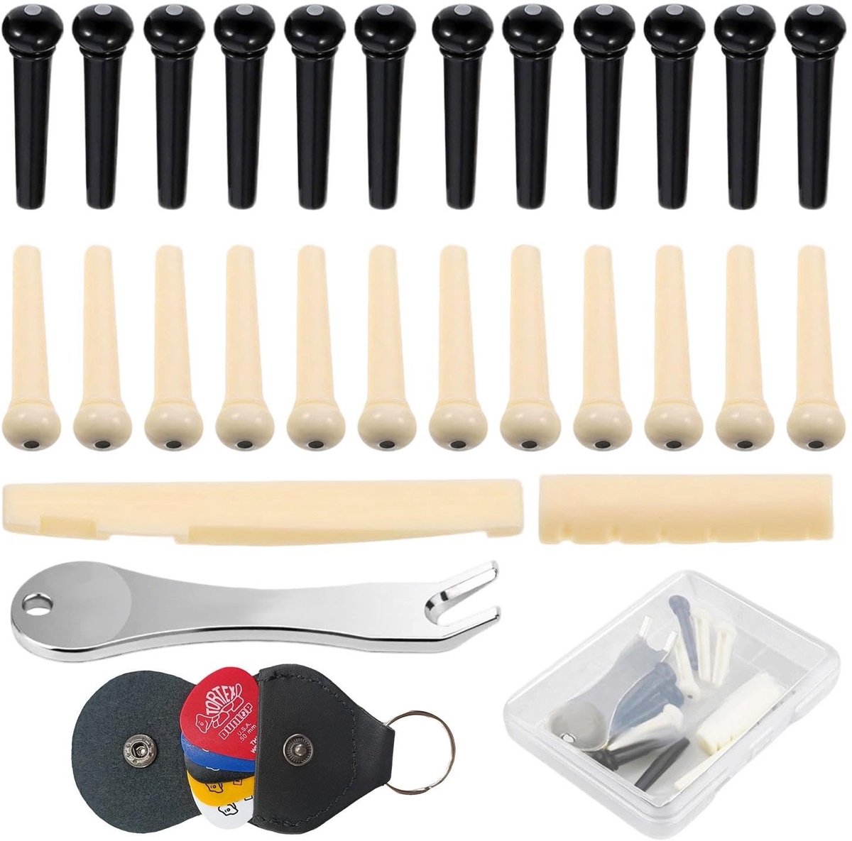 Dailygoods- Gitaarsnoeren Set - Gitaaraccessoires - Vervangonderdelen - Demontagehulpmiddelen - Koordnagels/Picker - Lichtgewicht, Duurzaam